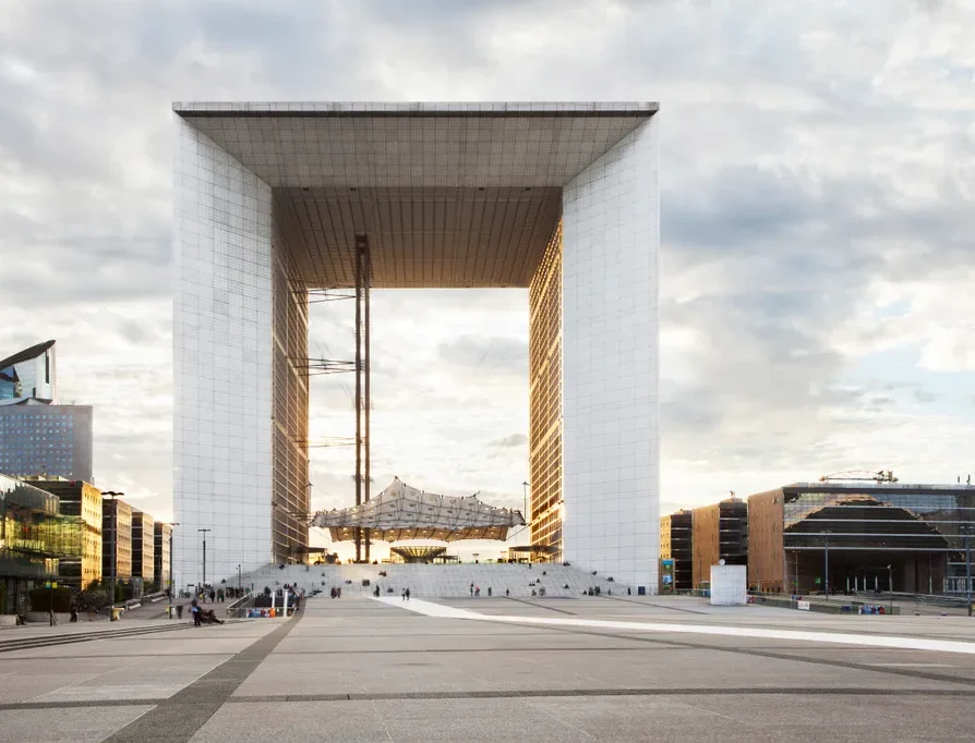 La Grande Arche in the La Défense business district, Paris